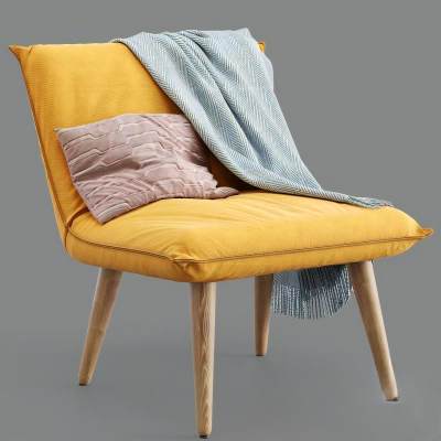 现代布艺单人椅-9